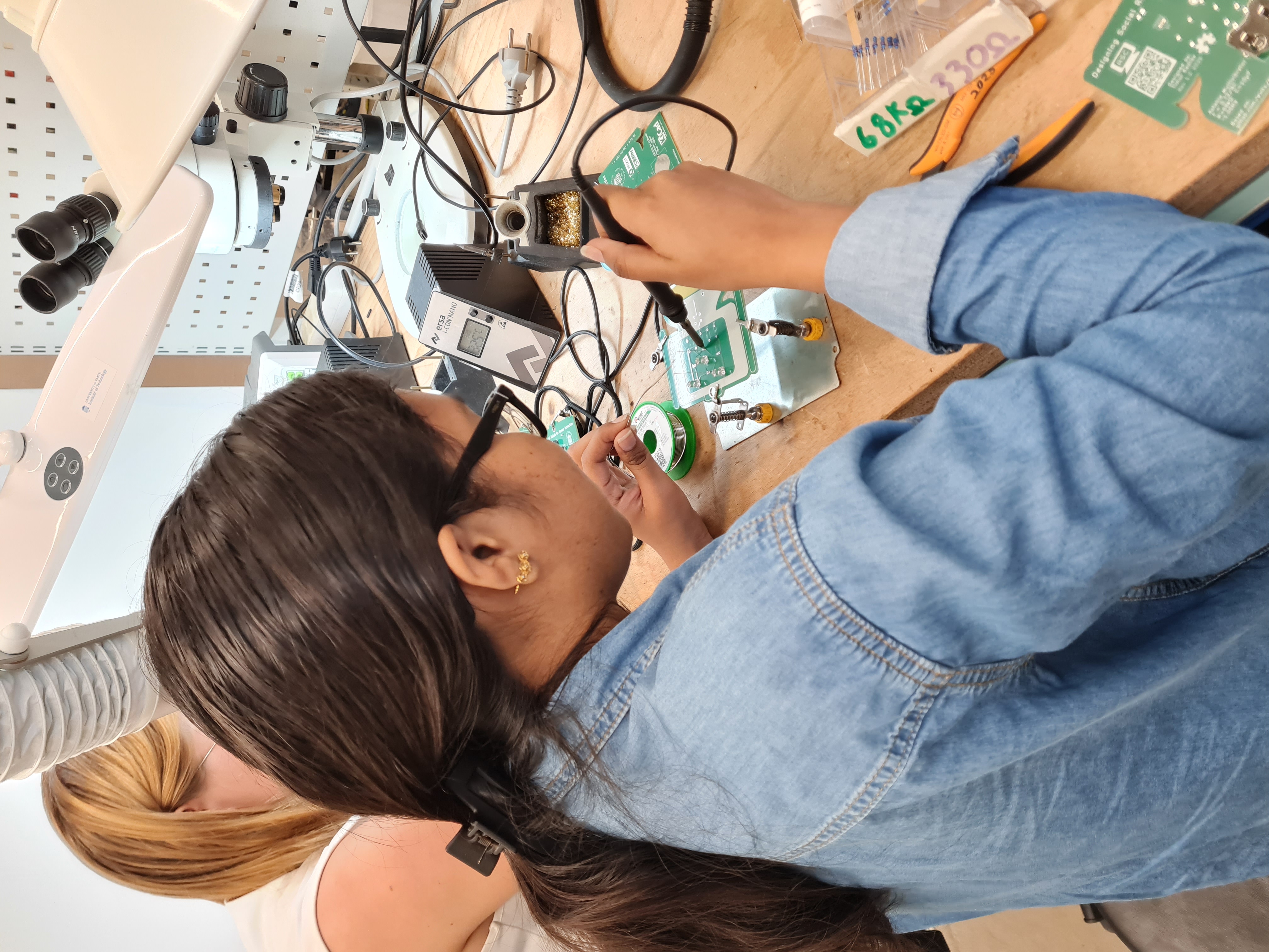 student_soldering